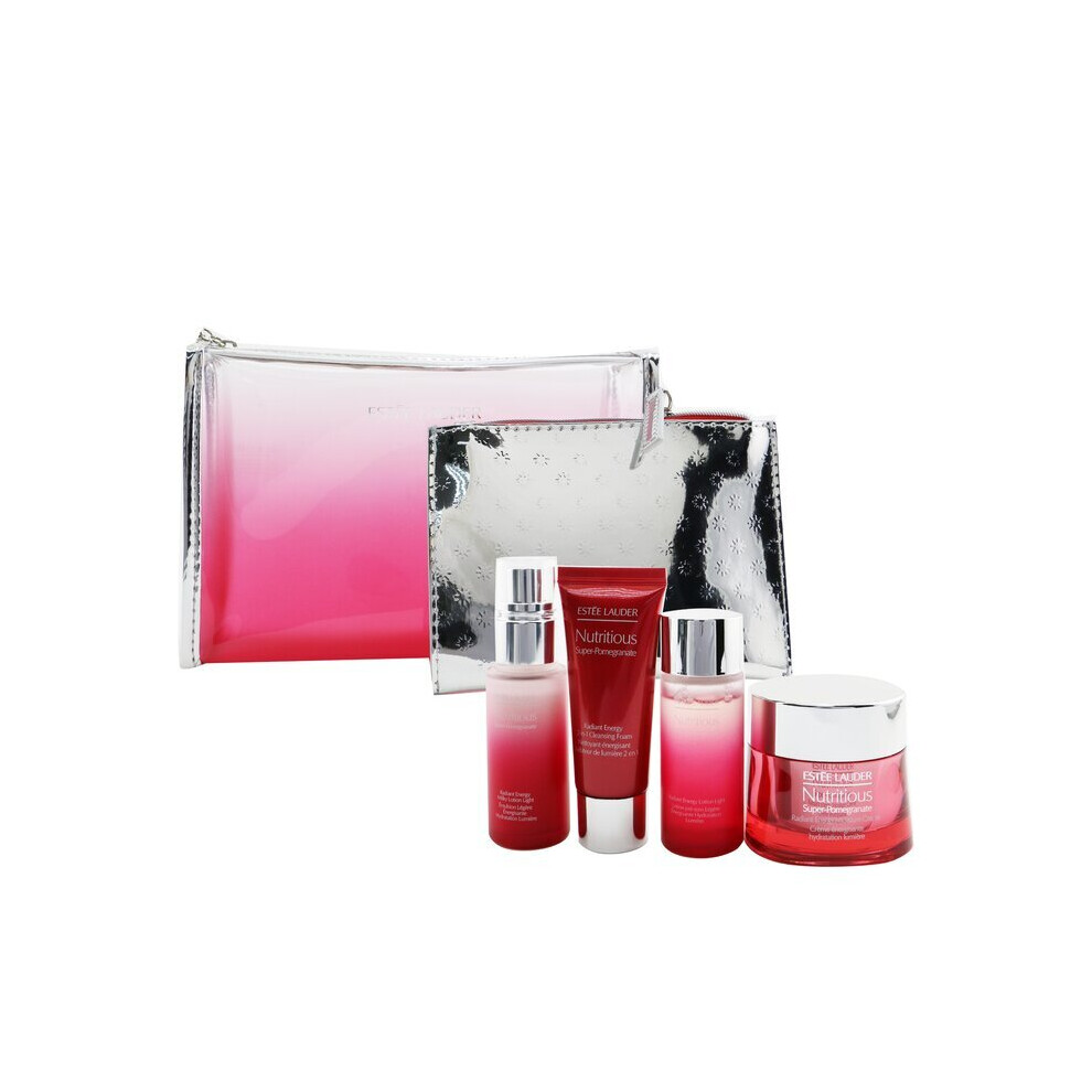 Nutritious Super-pomegranate Reveal A Rosy Radiance Set: Moisture Creme+ Milky Lotion Light+ Lotion+ Cleansing Foam ...