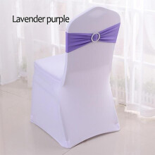 (Lavender Purple, 50pcs) 50pcs Tretch Lycra Spandex Chair Bands With Buckle Slider For Wedding Decorations Wholesale Chair Sashes Bow Not A Chair Cover
