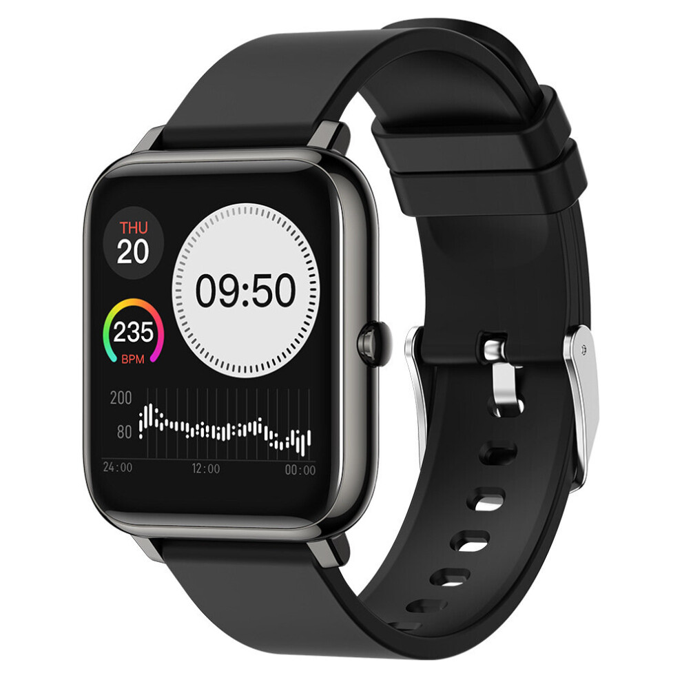 (Black) Smart Watch Bluetooth Heart Rate Blood Pressure Sport Fitness Tracker Pedometer Black 965692631676