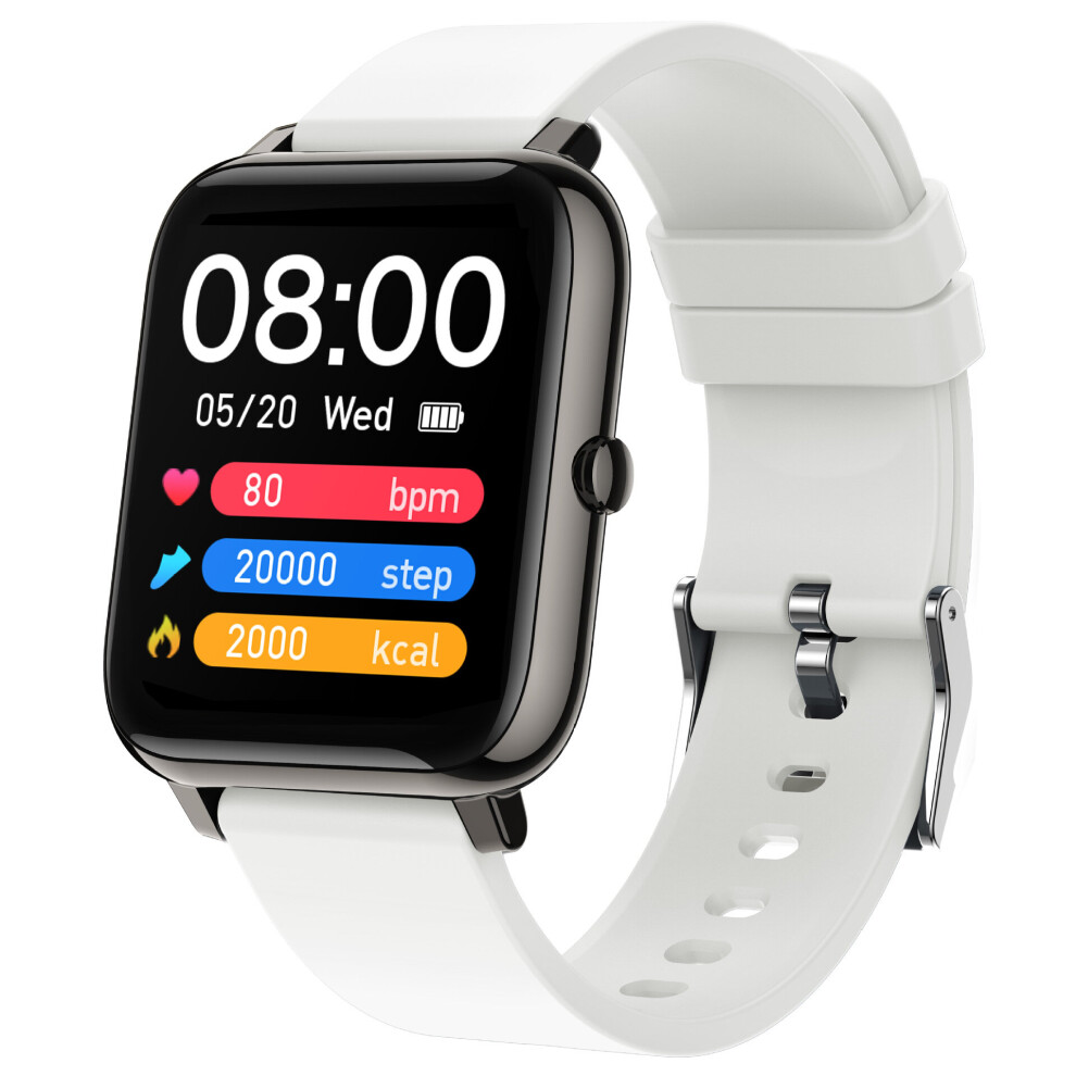 (White) Smart Watch Bluetooth Heart Rate Blood Pressure Sport Fitness Tracker Pedometer White 965692631706