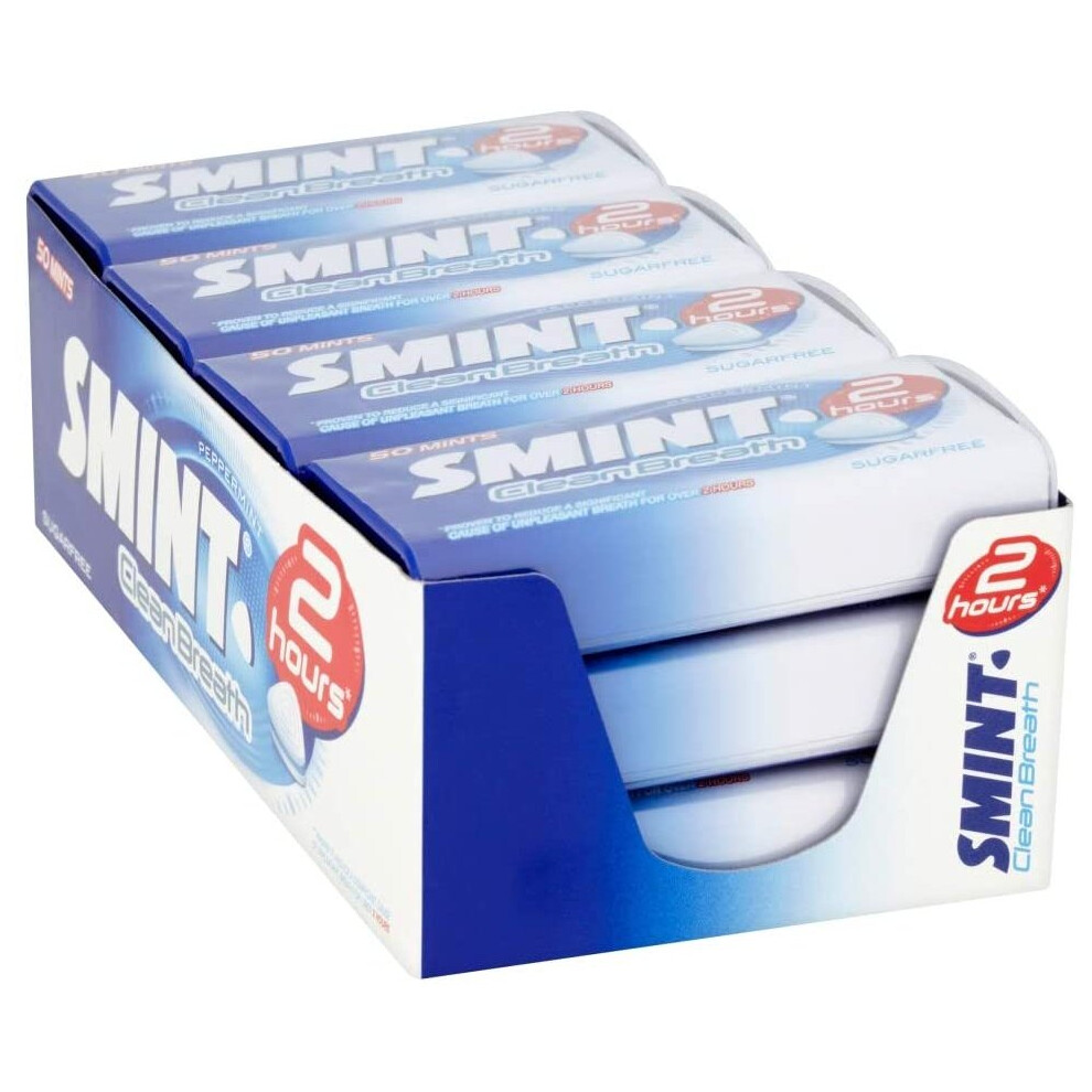 Smint XXL Clean Breath Sugarfree 50 Mints Tin (Pack of 12)