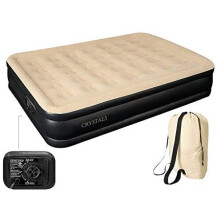 Denny Shop Inflatable High Raised Air Bed Mattress With Built in Electric Pump Airbeds by Crystals (Double Air Bed)