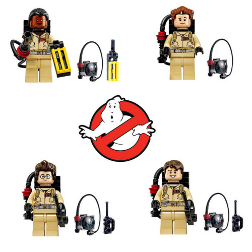 4-Pack Ghostbusters Mini Figures Set - Building Blocks Compatible, 4.5cm ABS Plastic 2