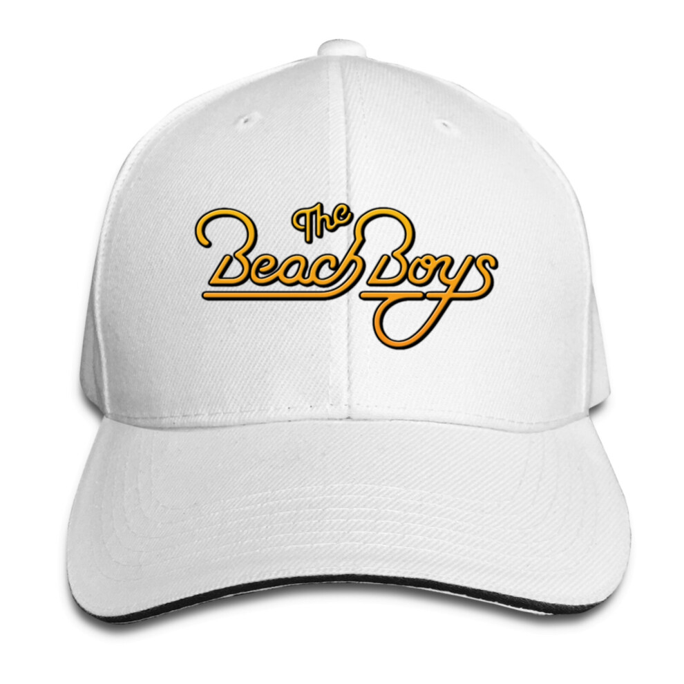 Cap Hat (White) The Beach Boys Logo Snapback Hat Adjustable Cap White