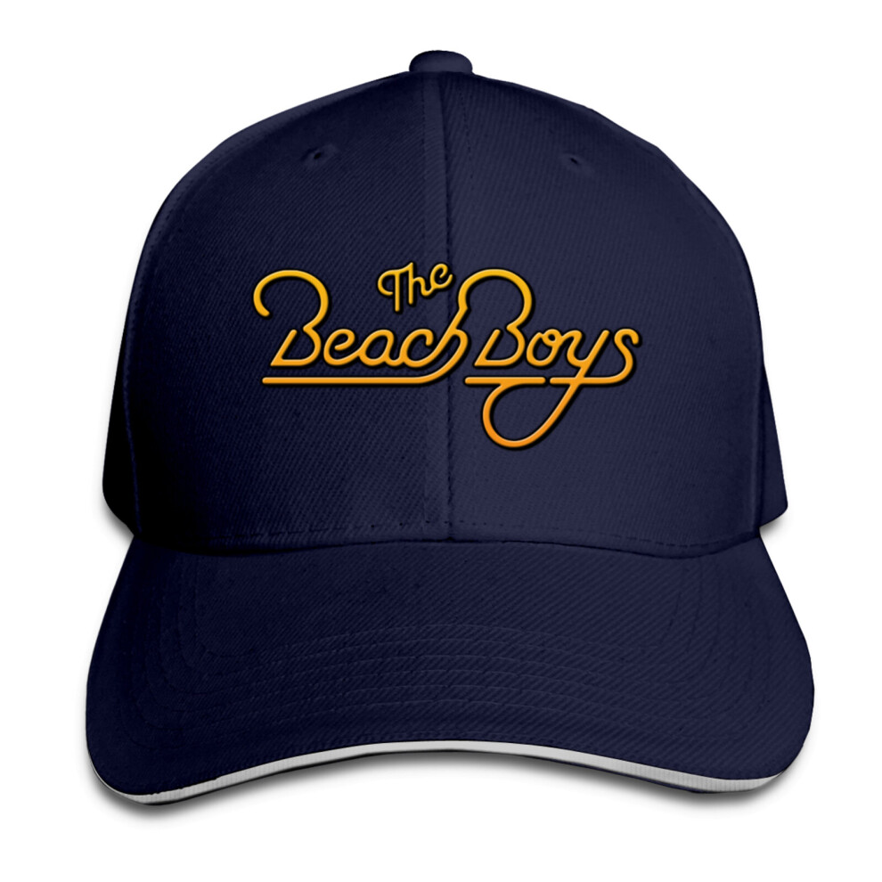 Cap Hat (Navy) The Beach Boys Logo Snapback Hat Adjustable Cap Blue