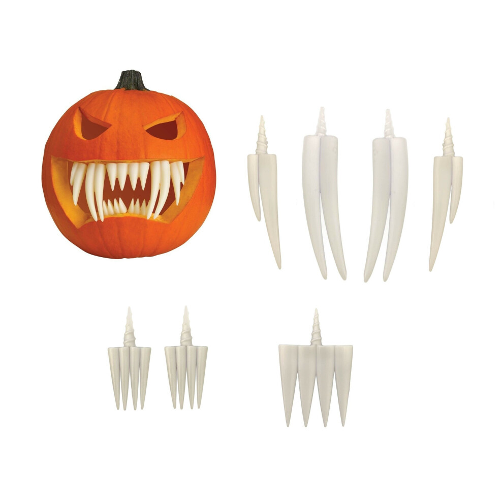 Halloween Pumpkin Teeth Reusable Decoration Scary Fangs Vampire Kids