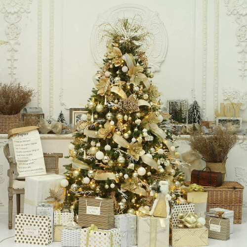 Christmas Tree Decorations, Xmas Tree, Gold Christmas Ball, Trend 2