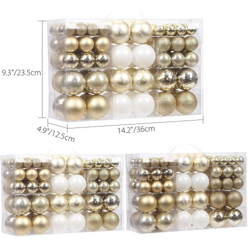 Christmas Tree Decorations, Xmas Tree, Gold Christmas Ball, Trend 1