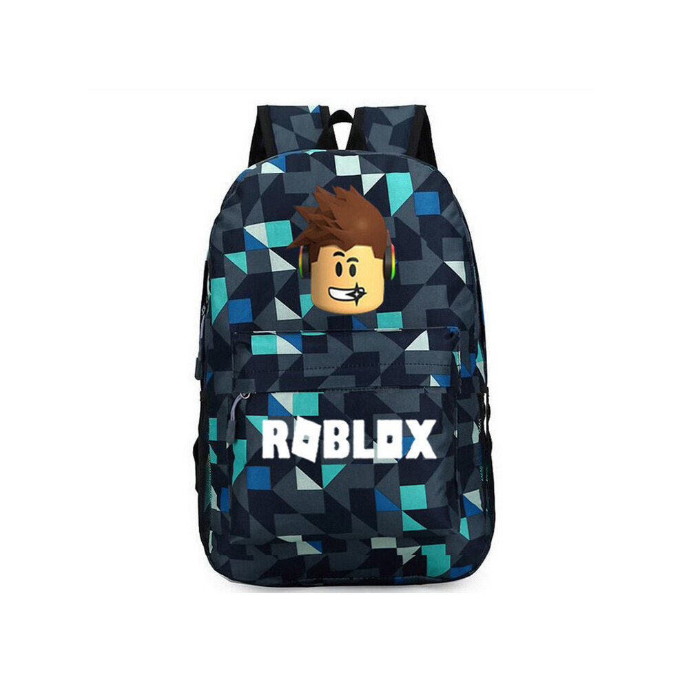 (Grid -1) Roblox Backpack Kids School Boys Girls Bookbag Bag