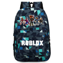 (Grid -5) Roblox Backpack Kids School Boys Girls Bookbag Bag