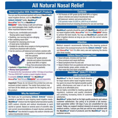 Neilmed Sinus Rinse Kit Sachet 120S, 500 ml 1