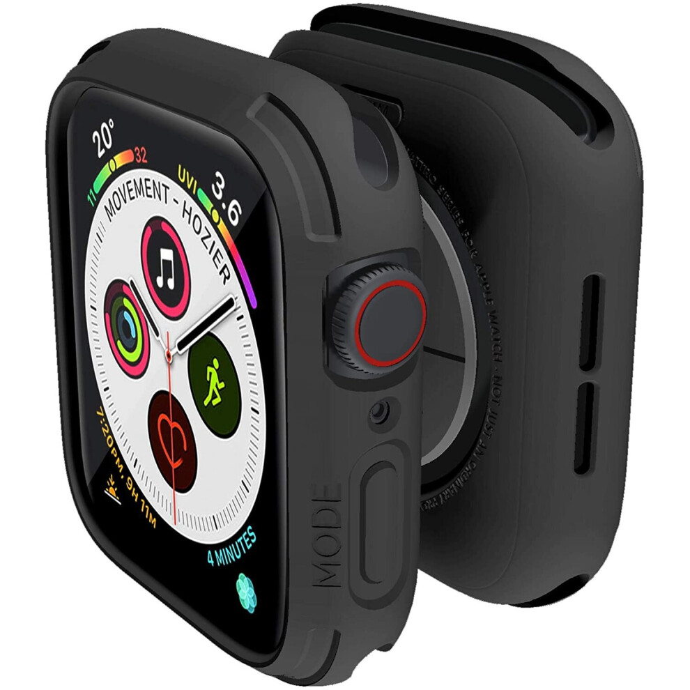 Elkson Compatible With Apple Watch 6 Se 5 4 44Mm Bumper Protective Case Durable Military Grade Protection Rubber Tpu Flexible Fall Shock Proof Resis 628250448078