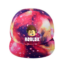 (Starry sky Red) Kids Roblox Baseball Cap Adjustable Snapback Hats