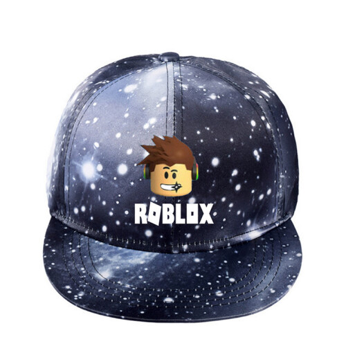 (Starry sky Black) Kids Roblox Baseball Cap Adjustable Snapback Hats