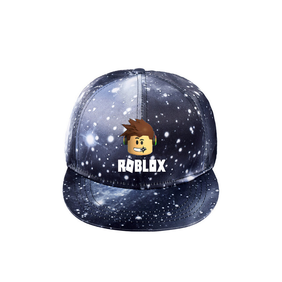 (Starry sky Black) Kids Roblox Baseball Cap Adjustable Snapback Hats