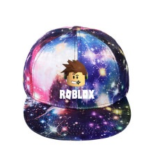 (Starry sky Blue) Kids Roblox Baseball Cap Adjustable Snapback Hats