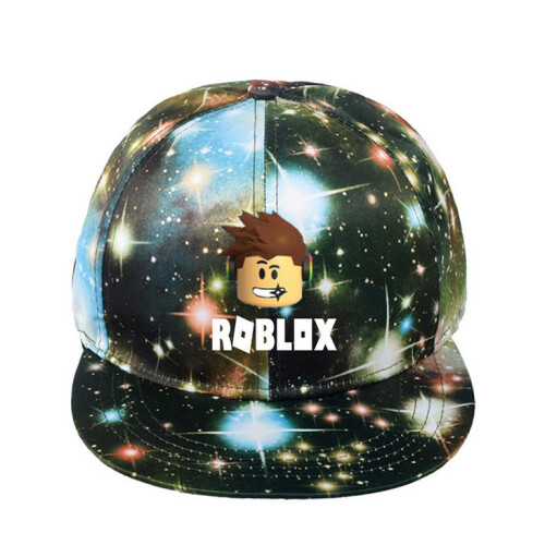 (Starry sky Green) Kids Roblox Baseball Cap Adjustable Snapback Hats