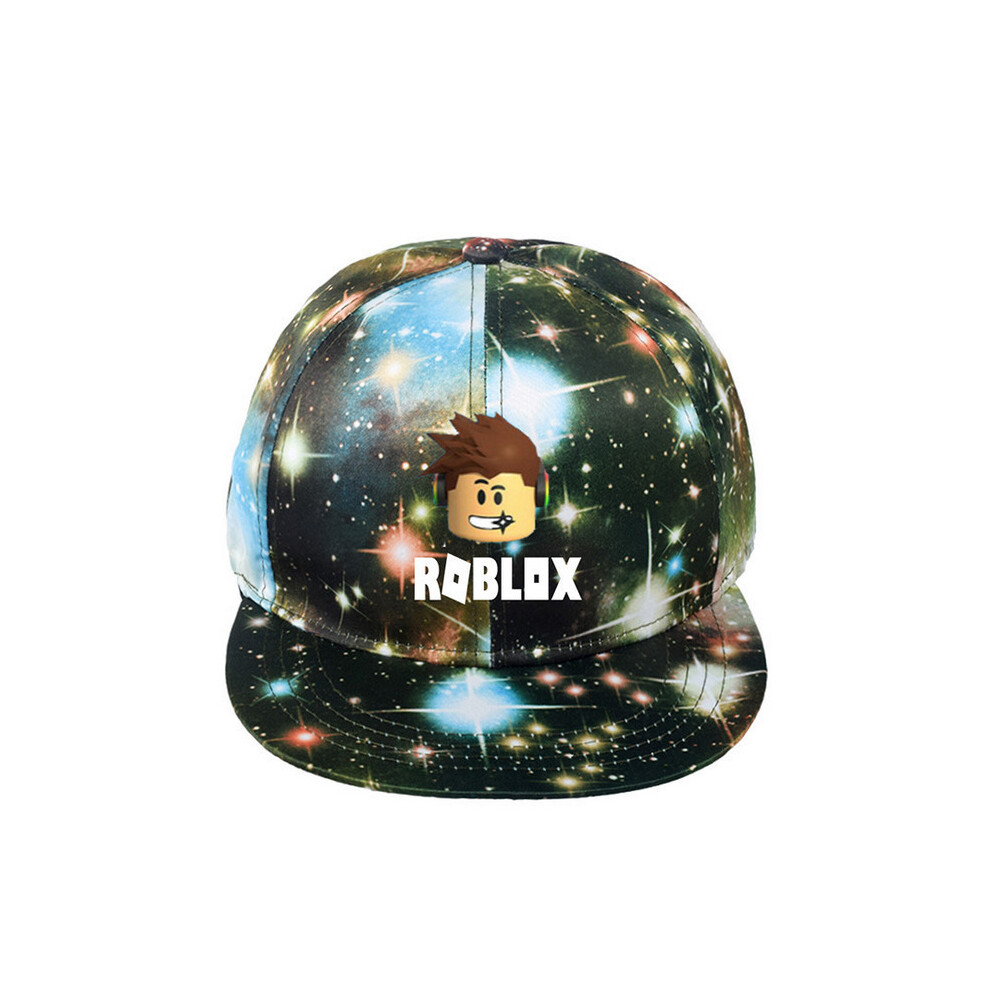 (Starry Sky ) Kids Roblox Baseball Cap Adjustable Snapback Hats Green