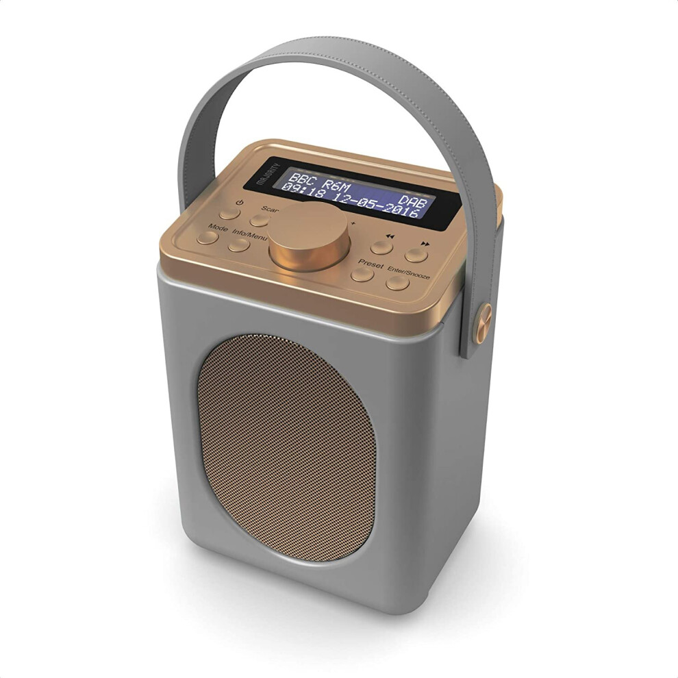 Majority Little Shelford - Dab/Dab+ Digital & Fm Radio - Portable Wireless - Bluetooth - Stereo Sound - Dual Alarm Clock - Leather Effect Finish - M
