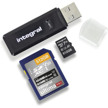 Integral SD and Micro SD Card Reader, USB 3.1 USB 3.0, for SD, SDHC, SDXC and micro SD, microSDHC, microSDXC Memory Cards, USB3.0 Memory Card Adapte