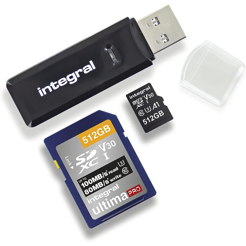 Integral SD and Micro SD Card Reader, USB 3.1 USB 3.0, for SD, SDHC, SDXC and micro SD, microSDHC, microSDXC Memory Cards, USB3.0 Memory Card Adapte