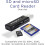 Integral SD and Micro SD Card Reader, USB 3.1 USB 3.0, for SD, SDHC, SDXC and micro SD, microSDHC, microSDXC Memory Cards, USB3.0 Memory Card Adapte 3