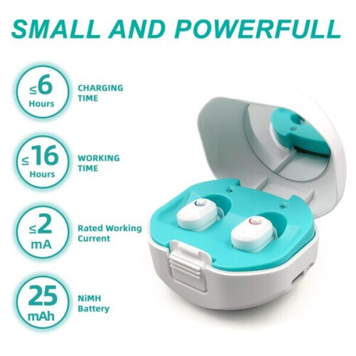 (black) Mini Invisible Ear Hearing Aids With Adjustable Sound Amplifier 2