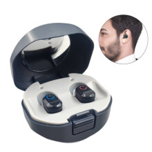 (black) Mini Invisible Ear Hearing Aids With Adjustable Sound Amplifier
