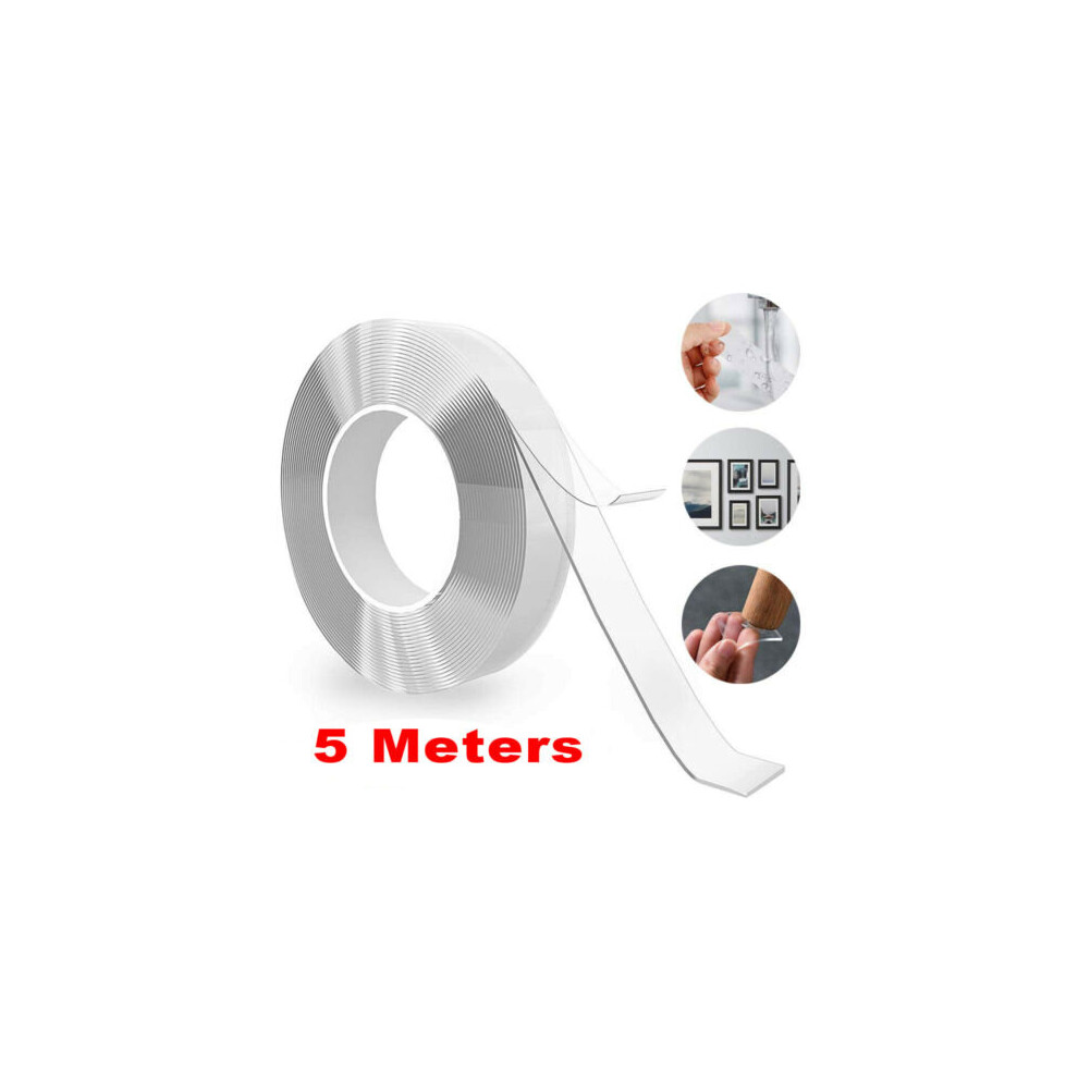 5M Nano Magic Clear Double Sided Grip Tape Traceless Removable Washable Adhesive 9339130103505
