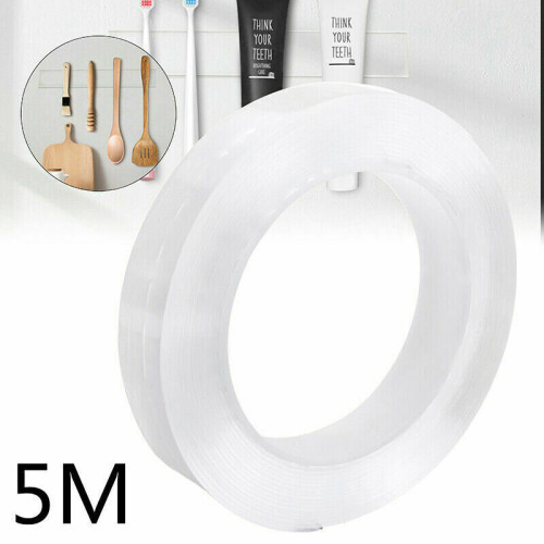 5M Nano Magic Clear Double Sided Grip Tape Traceless Removable Washable Adhesive 1