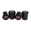 4 x Matt Black Tyre Valve Dust Caps (Fits AUDI) 1
