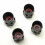 4 x Matt Black Tyre Valve Dust Caps (Fits AUDI) 4