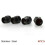 4 x Matt Black Tyre Valve Dust Caps (Fits AUDI) 2
