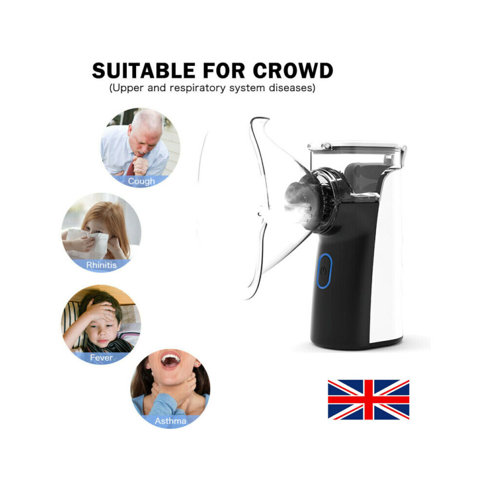 Portable Mini Nebulize Machine Ultrasonic Atomizer Inhaler for Kids Adults