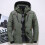 (Green, M) Men's warm duck down jacket ski jacket hooded down coat 1