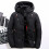 (Black, 2XL) Men's warm duck down jacket ski jacket hooded down coat 1