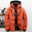 (Orange, L) Men's warm duck down jacket ski jacket hooded down coat 1