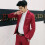 (Wine red, 2XL) Men's formal single-button blazer business jacket 1