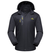 (Black, XL) Men's waterproof, windproof and warm jacket winter jacket