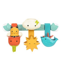 Battat - Baby Bath Toy Bar - 6 pezzi rimovibili e 2 ventose - Impilatura e ordinamento dei giocattoli - Giochi da bagno per bambini - 12 mesi + - Rai