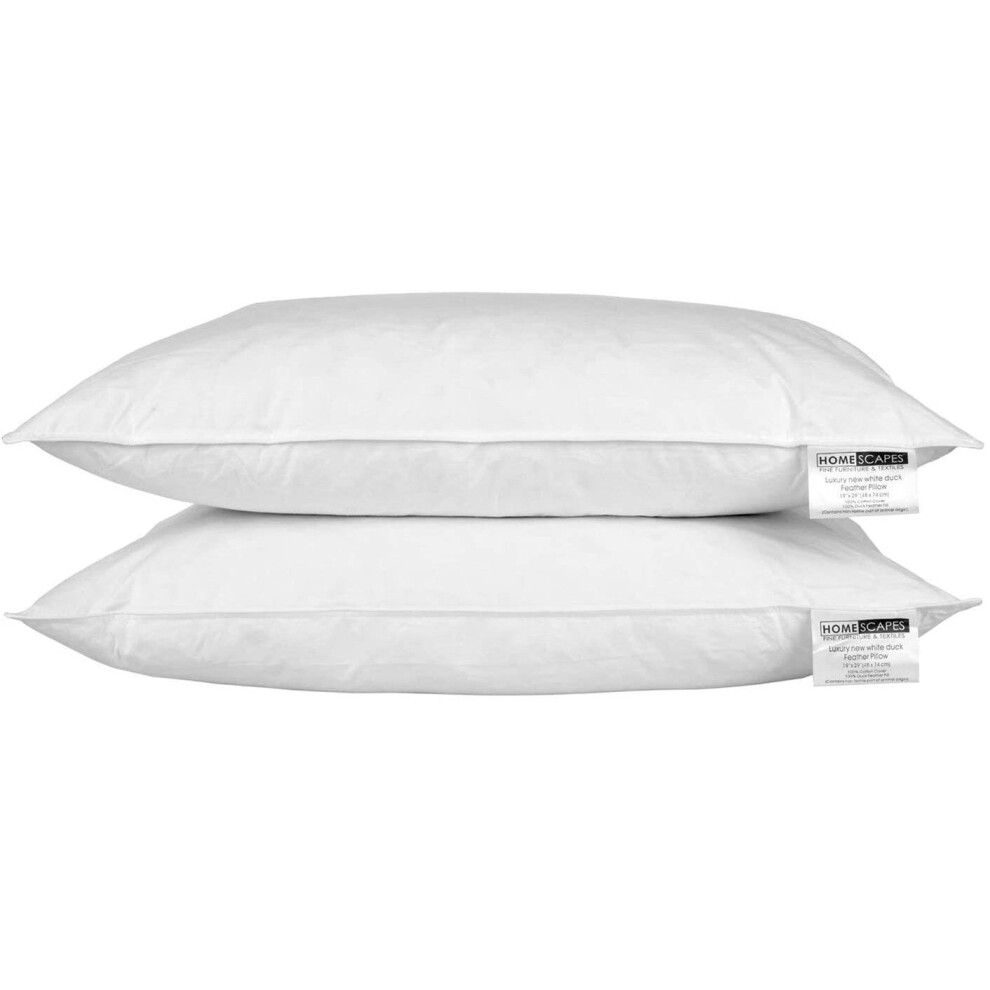 White Duck Feather Pillow Pair