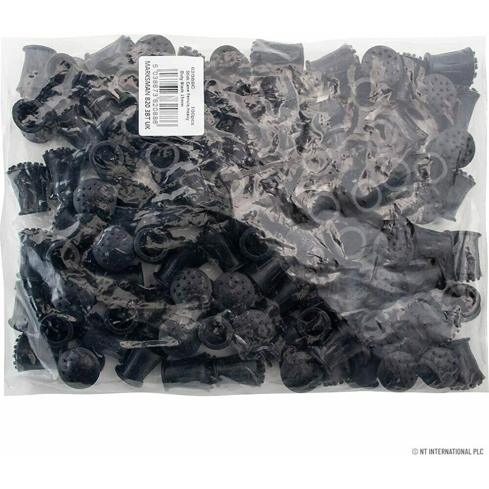 NEW 100PC HEAVY DUTY BLACK WALKING STICK CANE FERRULE GRIP REPLACEMENT