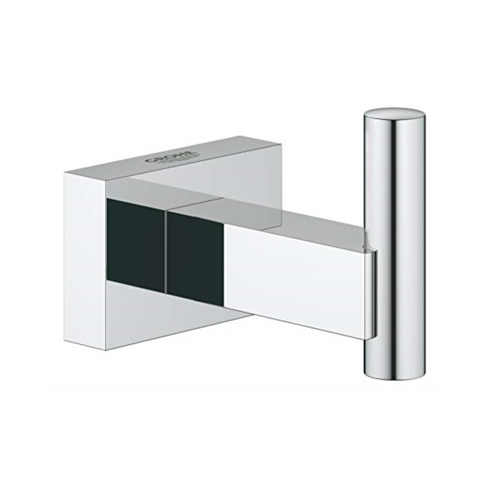 Grohe 40511001 Essentials Cube Robe Hook, Starlight Chrome