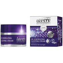 Crème de Nuit Lavera Re-Energisante - crème avec raisin & vitamine E - effet 5en1 - revitalise & lisse le teint