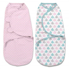SwaddleMe Original Pucktuch  Gre S, 03 Monate, 2er-Pack (Pink Polka Whale)