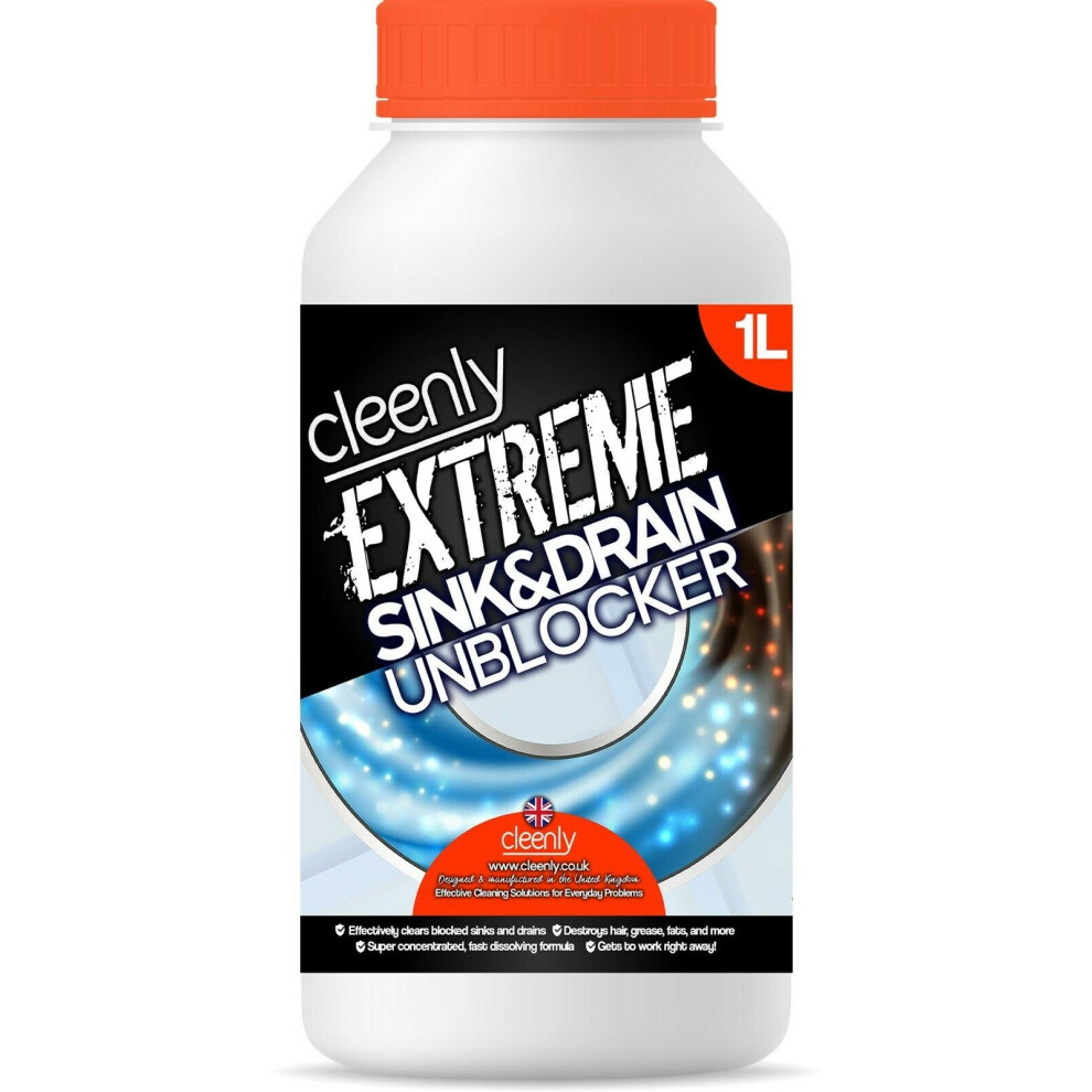 (1L) Cleenly Extreme Sink & Drain Cleaner & Unblocker