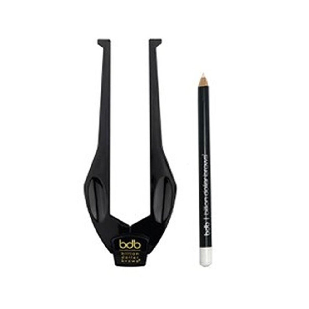 Billion Dollar Brows 2-Piece Brow Buddy Contour Stencil Microblading Kit for Symmetrical Eyebrows, Black