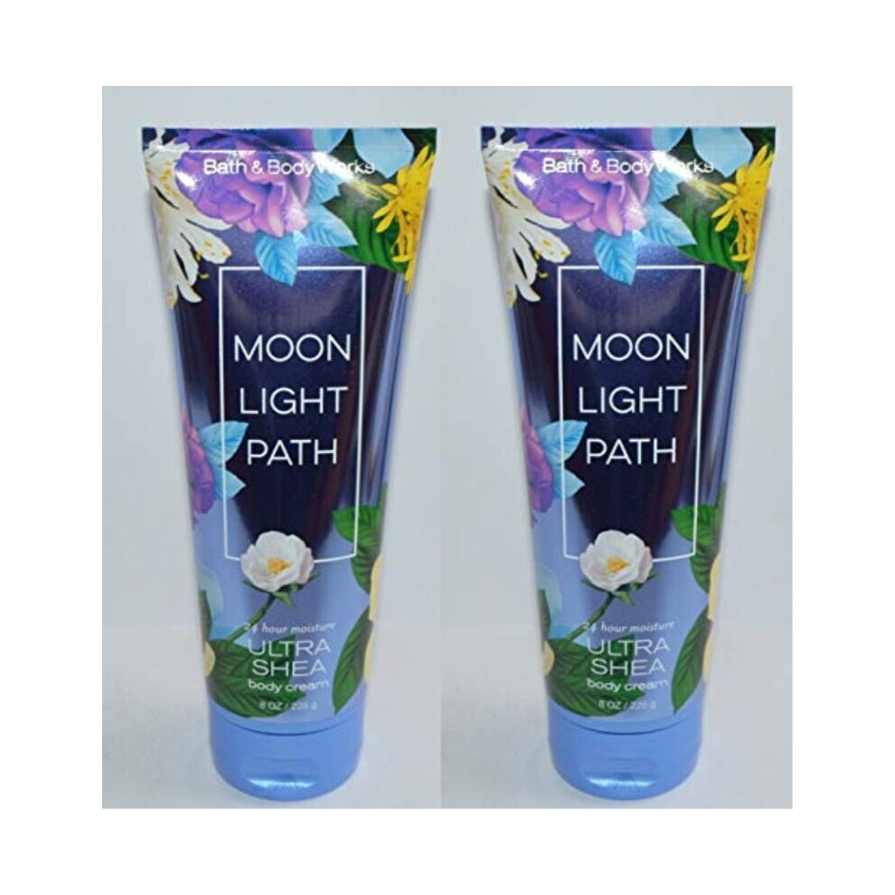 Bath and Body Works 2 Pack Moonlight Path Ultra Shea Body Cream 8 Oz.