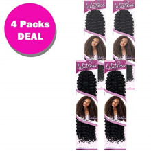 Sensationnel Lulutress Crochet Braid Water Wave 18 (4-Pack) (#1B Off Black)
