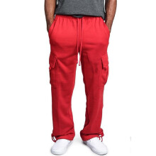 (Red, 4XL) Men's sports trousers sports fitness workout jogging pants